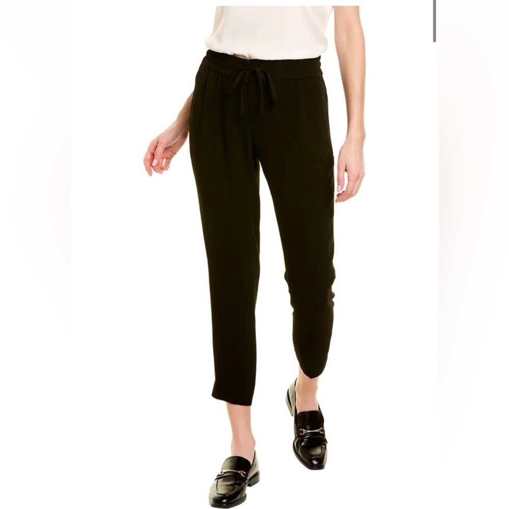 Brooks Brothers Black Viscose Drawstring Pants Size 8